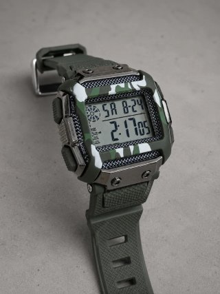 Nuevo Reloj Digital Camuflaje Verde Ultraresistent