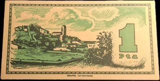 Billete 1 Pta Ajuntament La Manresana Guerra Civil