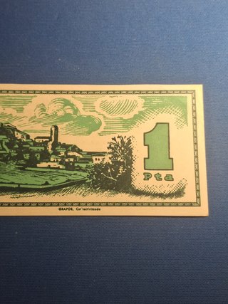 Billete 1 Pta Ajuntament La Manresana Guerra Civil