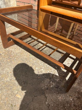 Mesa de centro madera y cristal
