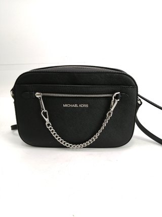 Borsa a tracolla Michael Kors Jet Set in pelle nera