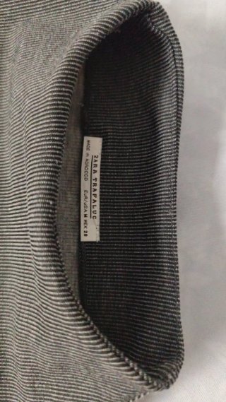 Vestido midi Zara punto canalé gris