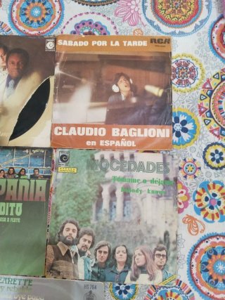 Lote 4 Vinilos con dos singl cadauno 45 RPM Pop In