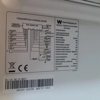 Nevera Congelador Blanca 195cm