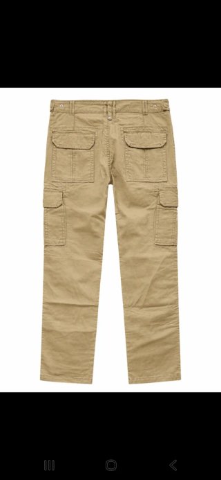 Pantaloni cargo uomo beige