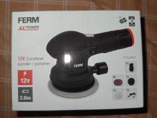 FERM Lijadora/Pulidora Inalámbrica 12V
