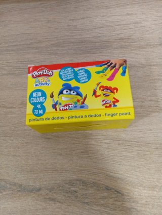 4 botes Play-Doh Pintura de Dedos Neon Colours