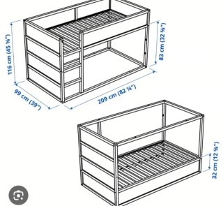Litera Kura IKEA Madera Blanca lacada