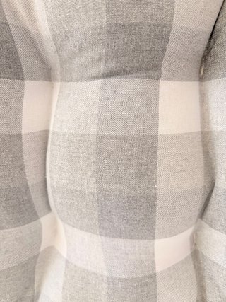 Cuscini Coprisedie Quadri Grigio Bianco