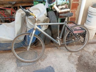 Bicicleta plateada