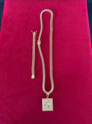 Conjunto Sadusa 10mm San Jorge Oro
