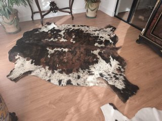 2 alfombras piel vaca