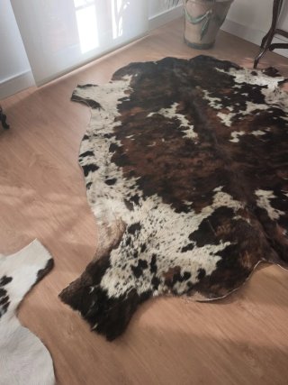 2 alfombras piel vaca