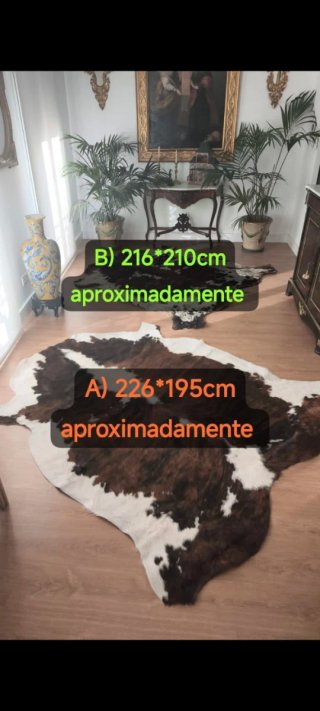 2 alfombras piel vaca