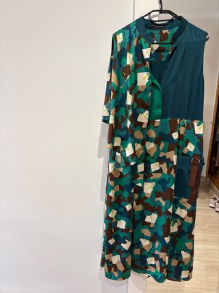 Vestido verde estampado