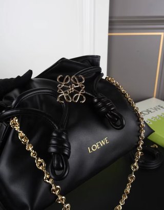 Bolso Loewe Flamenco Piel Napa Negra