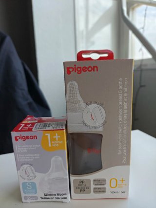 Pigeon Biberón Silicona 0+ Meses ss y tetina s 1+