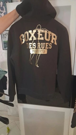 Tuta Boxeur Des Rues nera con dettagli oro