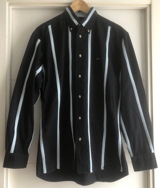 Camisa Edén Park Rayas Negras y Blancas