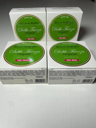 Lote 4 Cremas Bella Aurora Doble Fuerza Piel Seca