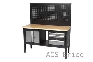Mesa Trabajo Modular 1525mm Tres Cajones Puerta y Panel Alyco 192650