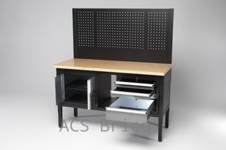Mesa Trabajo Modular 1525mm Tres Cajones Puerta y Panel Alyco 192650