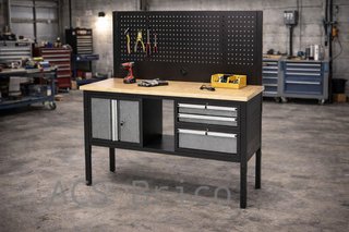 Mesa Trabajo Modular 1525mm Tres Cajones Puerta y Panel Alyco 192650