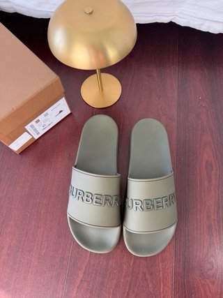 Chanclas Burberry Logo Verde Oscuro Talla
