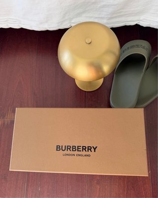 Chanclas Burberry Logo Verde Oscuro Talla