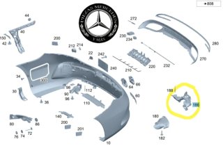 Embellecedores Escape Mercedes C W205 AMG