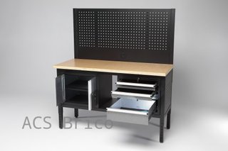 Mesa Trabajo Modular 1525mm Tres Cajones Puerta y Panel Alyco 192650