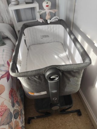 Minicuna colecho comfy  gris