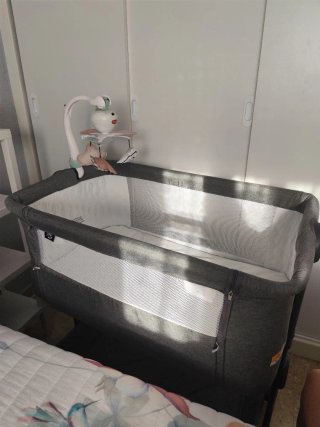Minicuna colecho comfy  gris