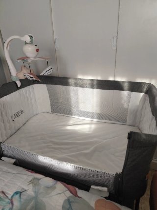 Minicuna colecho comfy  gris