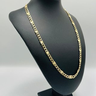 CADENA FIGARO LABRADA 3x1. ORO 18K