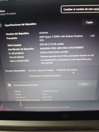 Portátil HP Plata Windows 11