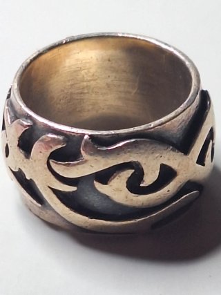 Anillo Plata 925 Diseño Tribal