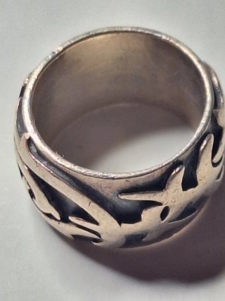 Anillo Plata 925 Diseño Tribal