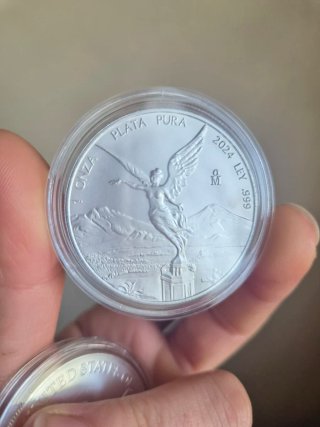 Moneda Plata Libertad México 2024 1 Onza