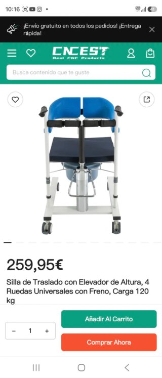 Silla hidráulica, grua