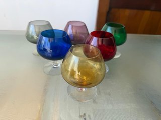 Copas de coñac vintage de cristal