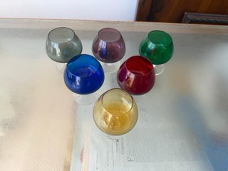 Copas de coñac vintage de cristal