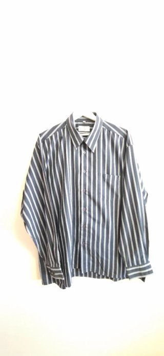 Camisa Sergio Maldini Rayas Gris y Blanca