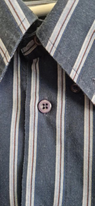 Camisa Sergio Maldini Rayas Gris y Blanca