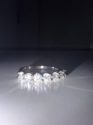 Anillo Moissanite Plata de ley 925