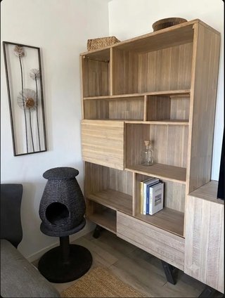 Estantería de madera diseño industrial