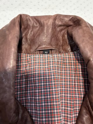Cazadora Piel Vintage Marrón