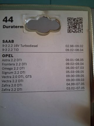 Bujías Bosch Duraterm 44 DTI (2 uds)
