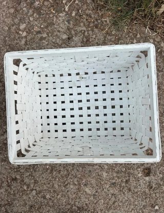 Cesta de mimbre blanca Ikea