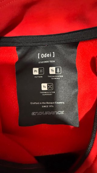 Maillot ciclismo Etxeondo Talla M Rojo/Naranja